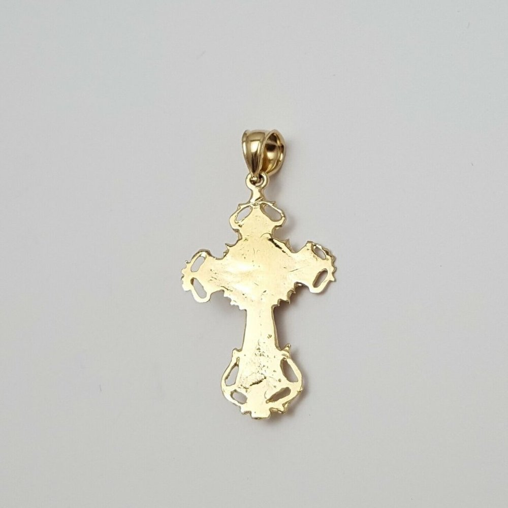 Beautiful 14k Solid Multi Tone Two Tone Jesus On … - image 7
